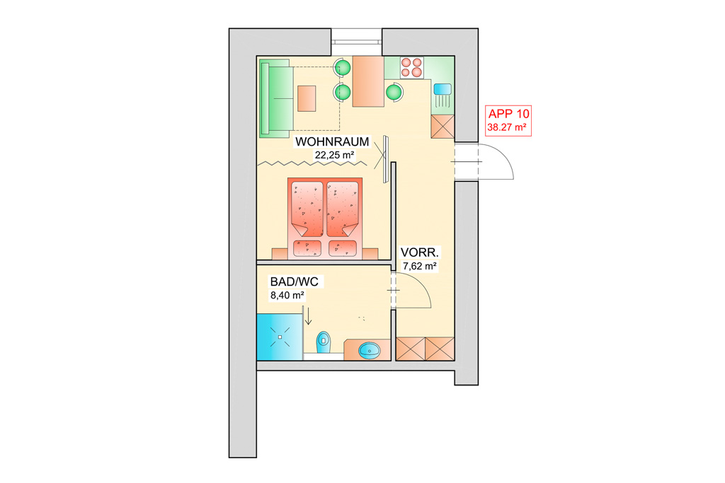 Haus Renate – Rauris | Appartement 10 | Grundriss